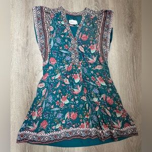 Anthrolpologie|Zenia‎ Mini Dress|100% Viscose|SZ XS